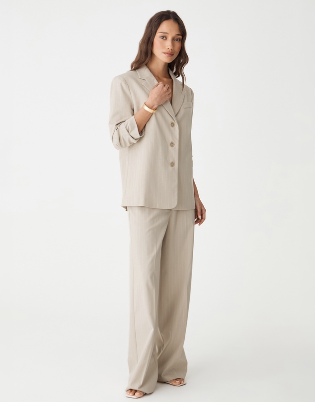 Forcast - Zoe Relaxed Pinstripe Blazer
