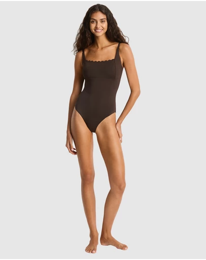 Sea Level Australia - Scalloped Square Neck Bralette One Piece