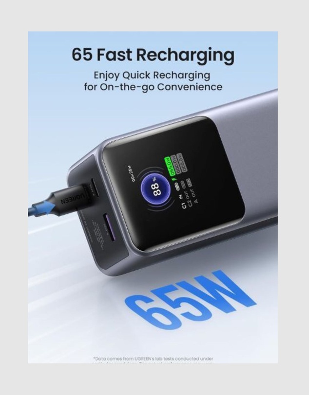 Ugreen - UGREEN Nexode Power Bank 25000mAh 200W with Smart Digital Display