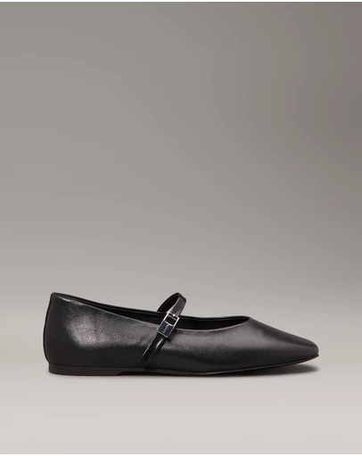 Calvin Klein - Leather Mary Jane Ballerinas