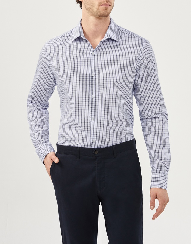 Van Heusen - Windowpane Poplin Shirt