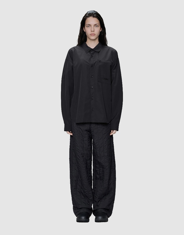 RAINS - Unisex Light Woven Long Sleeve Shirt Black
