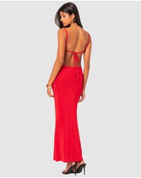 EDIKTED - Clea Open Back Maxi Dress