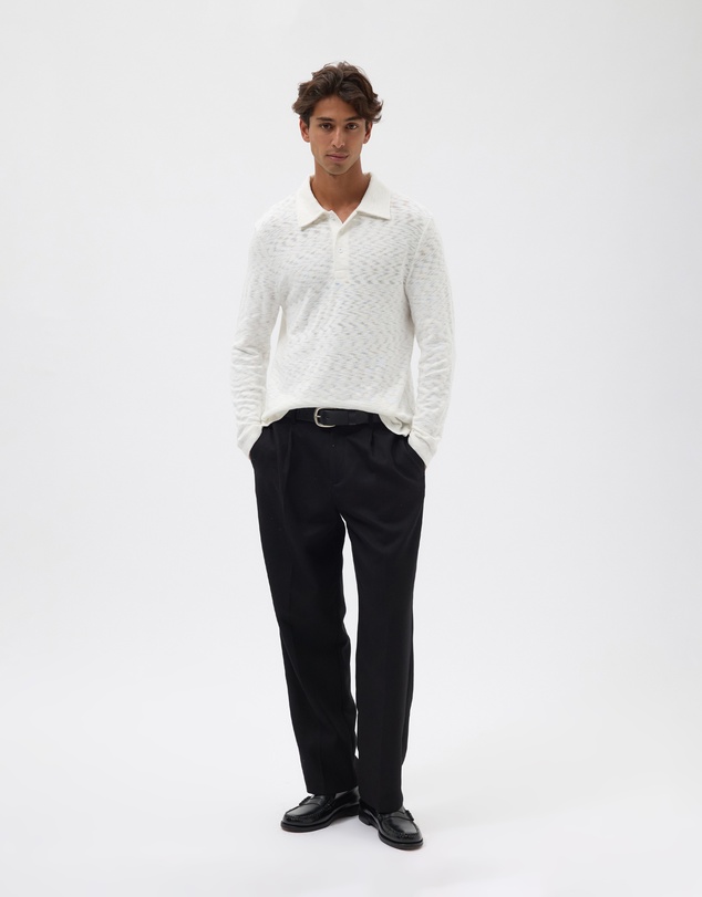 AERE - Organic Cotton Slub Rugby Polo