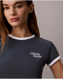 Calvin Klein Jeans - Calvin Klein Logo Slim Ringer Tee