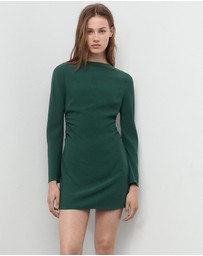 M.N.G - Boat-Neck Ruched Dress