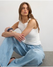 TOPSHOP - Mindy Ruched Tank Top
