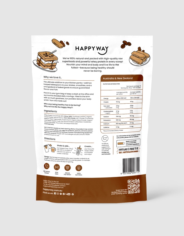 Happy Way - Tiramisu Whey Protein Powder
