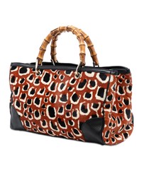 Pre-Loved by Azura Reborn - Pre-Loved Medium Pony Hair Bamboo Shopper Satchel