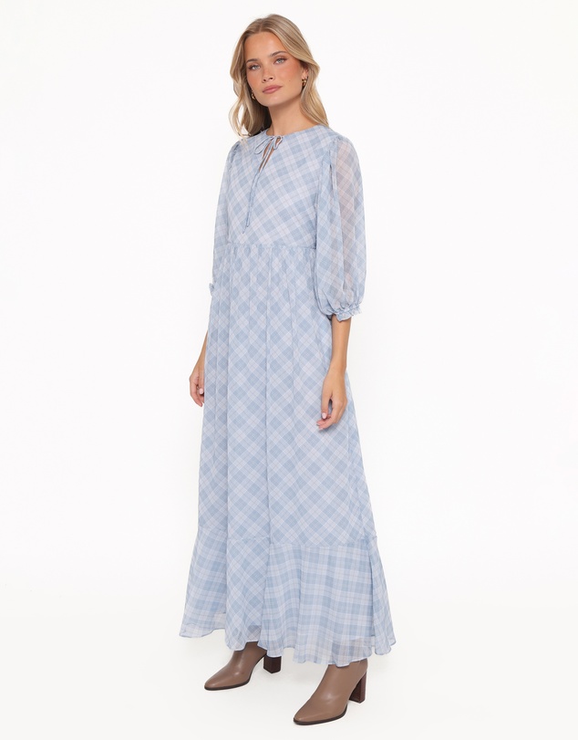 Petal & Pup - Cassina Maxi Dress - Blue Plaid