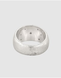 Kuzzoi - ICONIC EXCLUSIVE - Ring Male Sun Moon Zirconia White 925 Sterling Silver Gold Plated