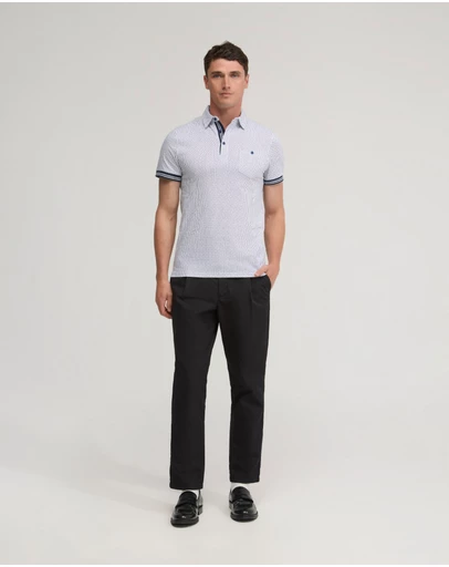 Oxford - Milo Cotton Jersey Printed Polo