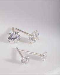 Lovisa - Sterling Silver Diamante Earring Pack