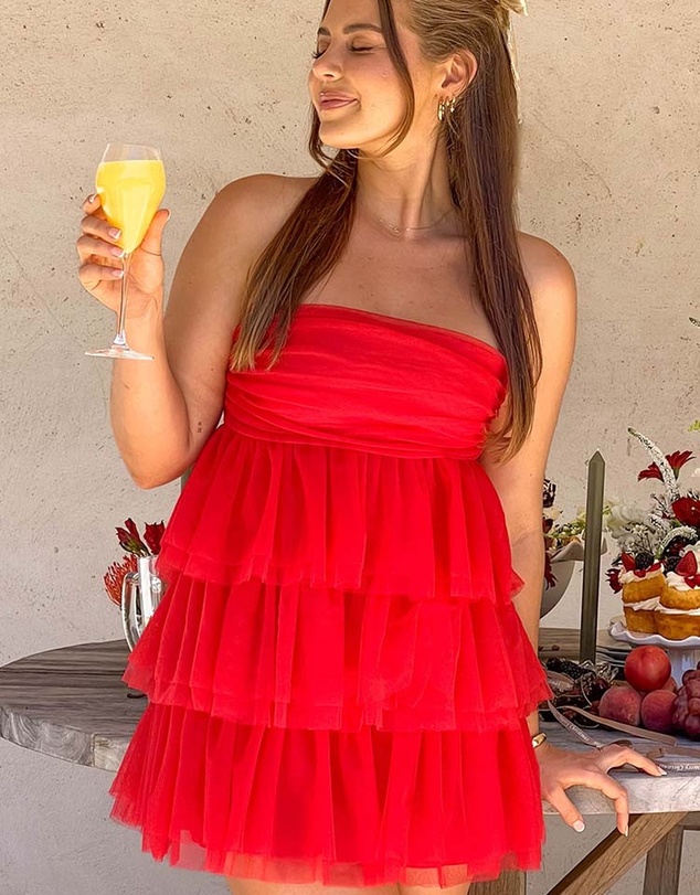 Beginning Boutique - Birthday Girl Red Mini Party Dress