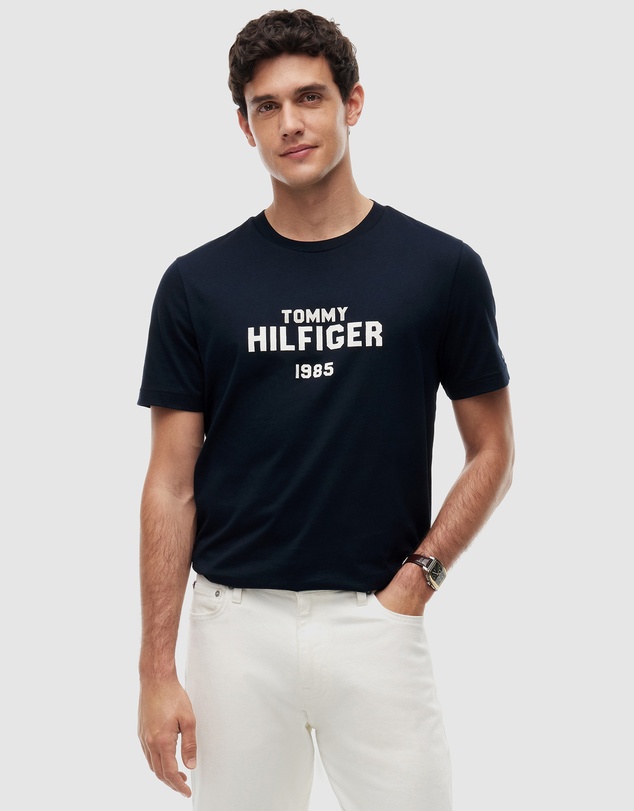 Tommy Hilfiger - Contrast Logo Crew Neck Jersey T-Shirt
