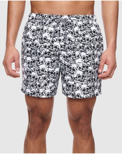 Boardies - Boardies Skulls Mid Length Swim Shorts