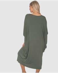B Free Intimate Apparel - Bamboo V Neck Draped Dress