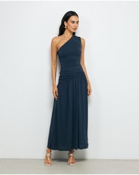 AERE - Aloma One Shoulder Ruched Dress