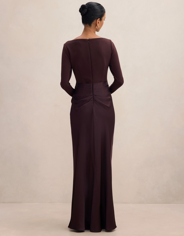 Forever New Petite - Briella Petite Boat Neck Drape Maxi Dress