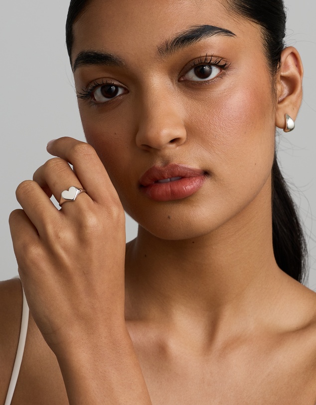 Michael Hill - Heart Signet Ring in Sterling Silver