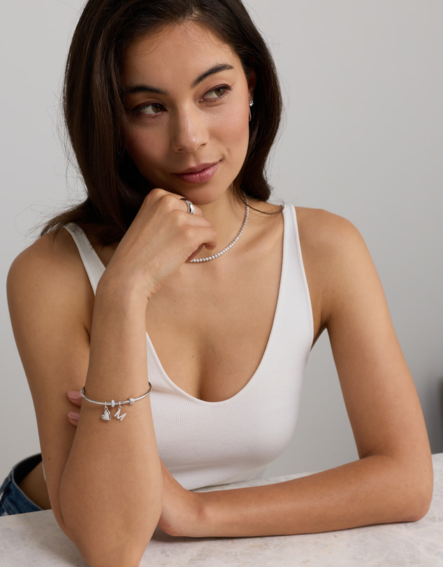 Michael Hill - Letter M Initial Pendant in Sterling Silver