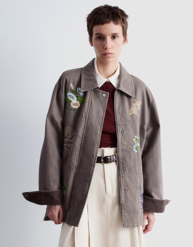 & Other Stories - Embroidered Shirt Jacket