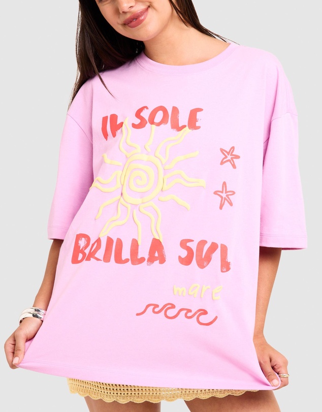 Subtitled - Il Sole Oversized Short Sleeve T-Shirt