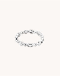 Astrid & Miyu - Navette Crystal Band Ring