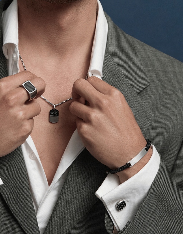 Najo - Elemental Black Cord & Steel Bracelet