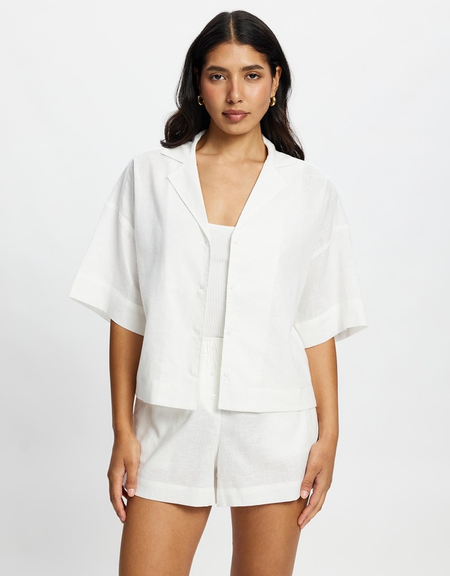 White By FTL - Bay Linen Shirt