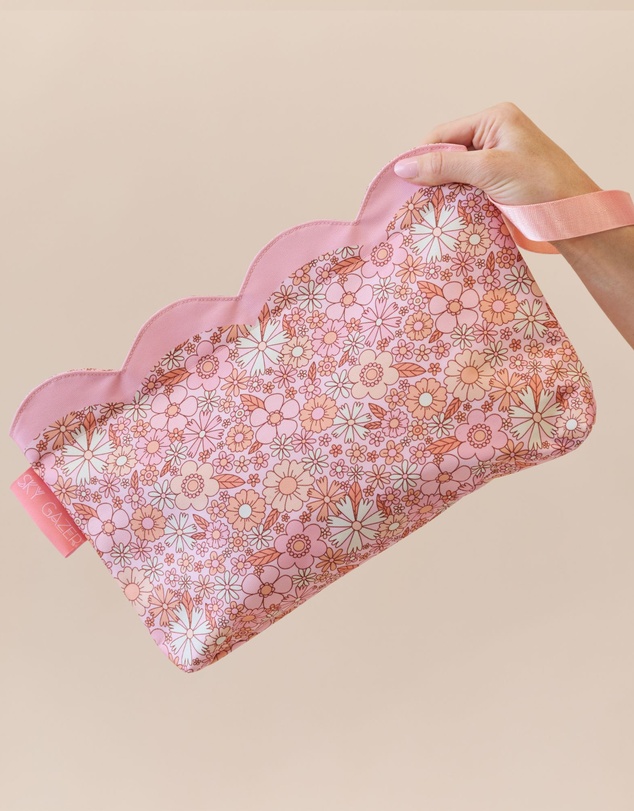 Sky Gazer - Scalloped Edge Wet Bag- Flower Power