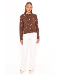 Petal & Pup - Karia Polka Dot Cardigan - Brown