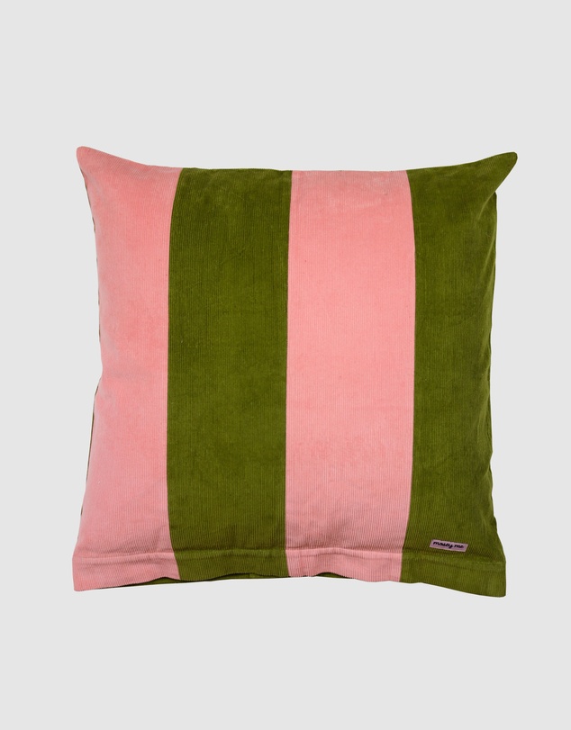 Mosey Me - Corduroy Euro Pillowcase - Peach/Green