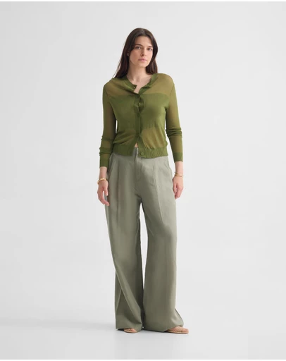 Oxford - Celina Sheer Panel Cardigan