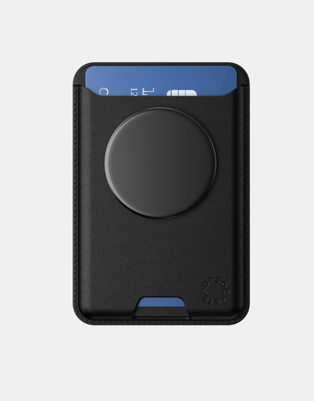 PopSockets - PopWallet+ MagSafe Softgoods Phone Wallet Card Holder+ Magnetic Adapter Ring