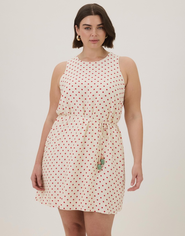 Atmos&Here Curvy - Chloe Mini Dress With Tie At Waist
