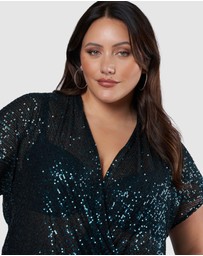 Pink Dusk by Curve Project - Flashy Sequin Top