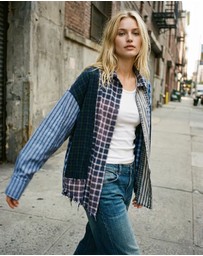THE TALES - The Tales Patchwork Check Stripe Shirt