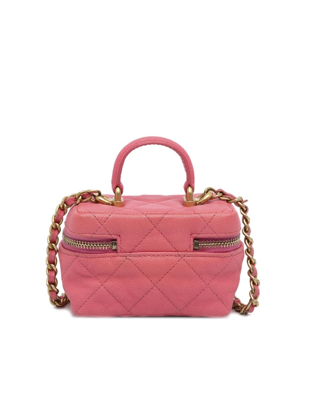 Pre-Loved by Azura Reborn - Pre-Loved chanel Mini Vanity Case Quilted Leather