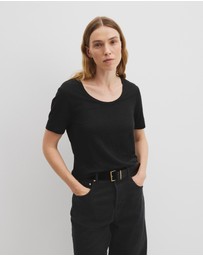 Country Road - Linen Scoop Neck T-shirt