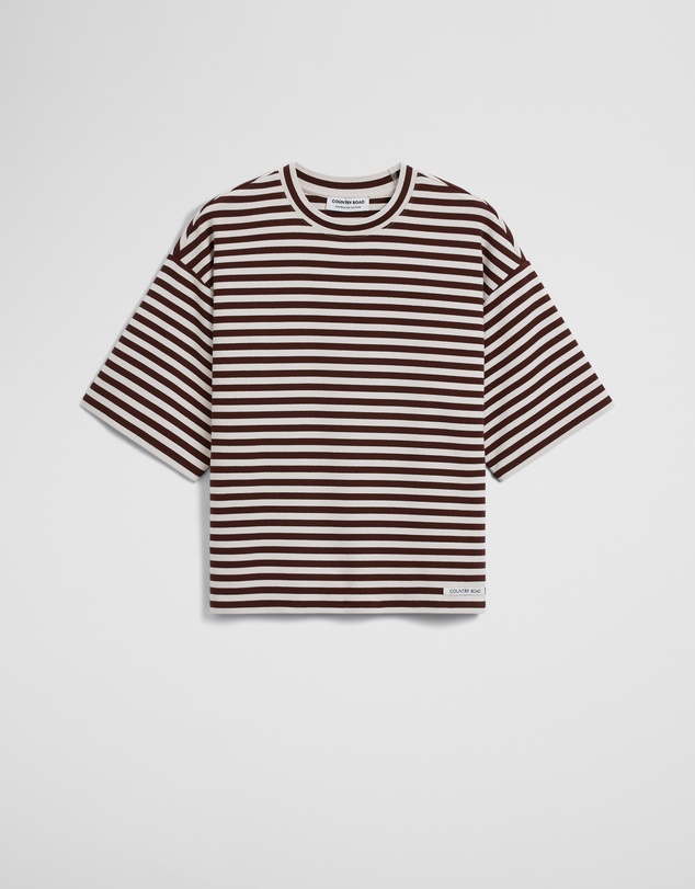 Country Road - Australian Cotton Blend Stripe Boxy T-shirt