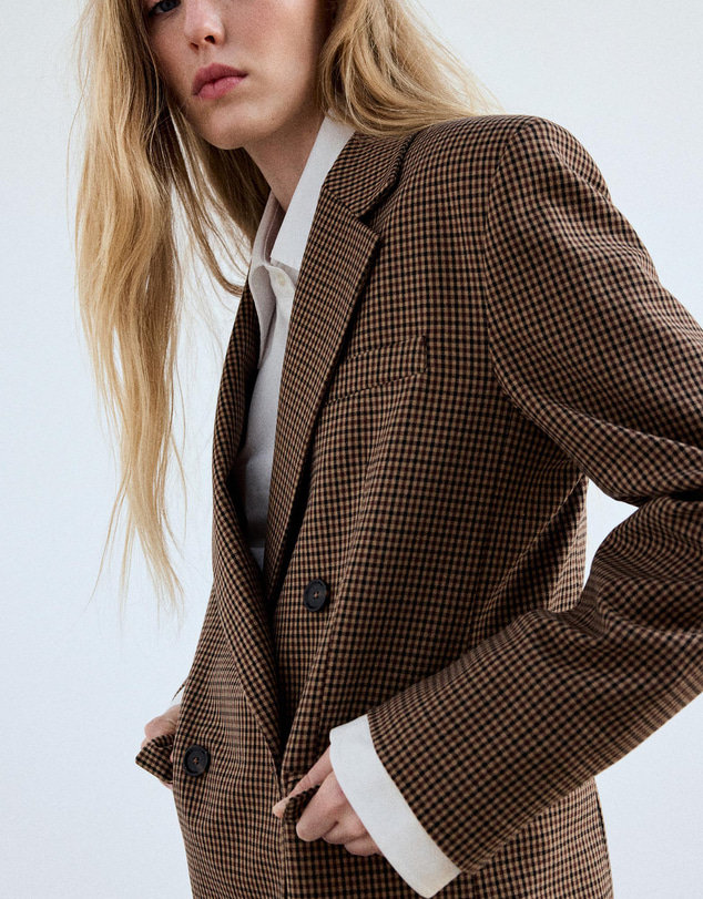 M.N.G - Check-Print Jacket