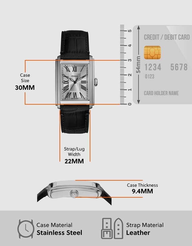 Fossil - Carraway Black Analogue Watch
