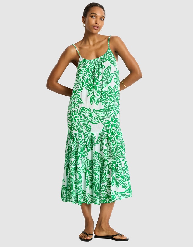 Sea Level Australia - Palmera Resort Tiered Midi Sundress