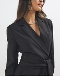 Dazie - Boss Babe Blazer Tailored Wrap Mini Dress