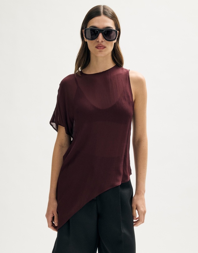 Minima Esenciales - Nila Draped Asymmetrical Top