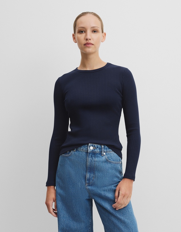 Country Road - Long Sleeve Rib Top