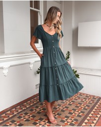 Esther & Co - Celie Dress - Deep Green