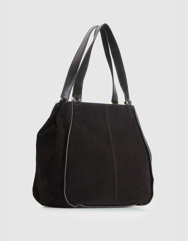 Evity - Iris Suede Leather Tote Bag