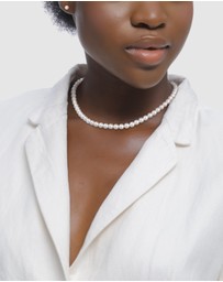 Elli Jewelry - Jewelry Set Classic Pearl 925 Sterling Silver Gold-Plated
